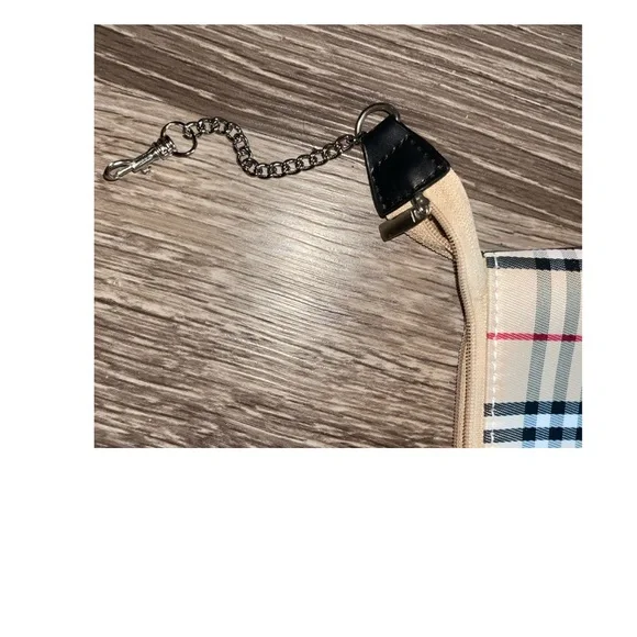 Burberry Tan and Red Checkered Wristlet - Picture 7 of 7